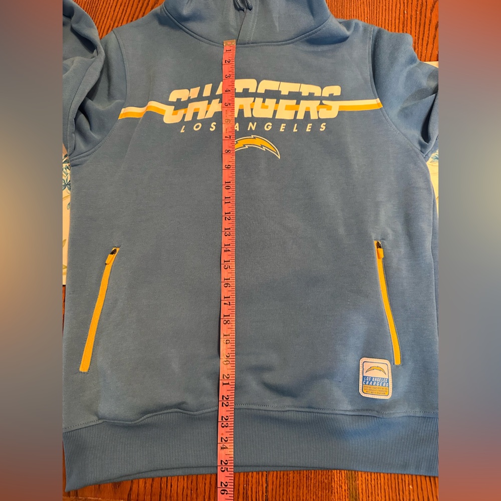NFL Chargers Blue and Yellow Hoodie Sweatshirt - Picture 11 of 11